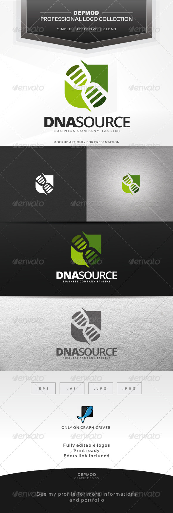 DNA Source Logo - Symbols Logo Templates