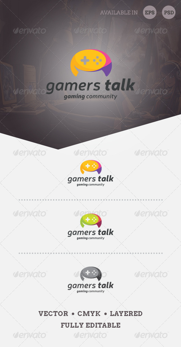 Gamers Talk Logo Template - Objects Logo Templates