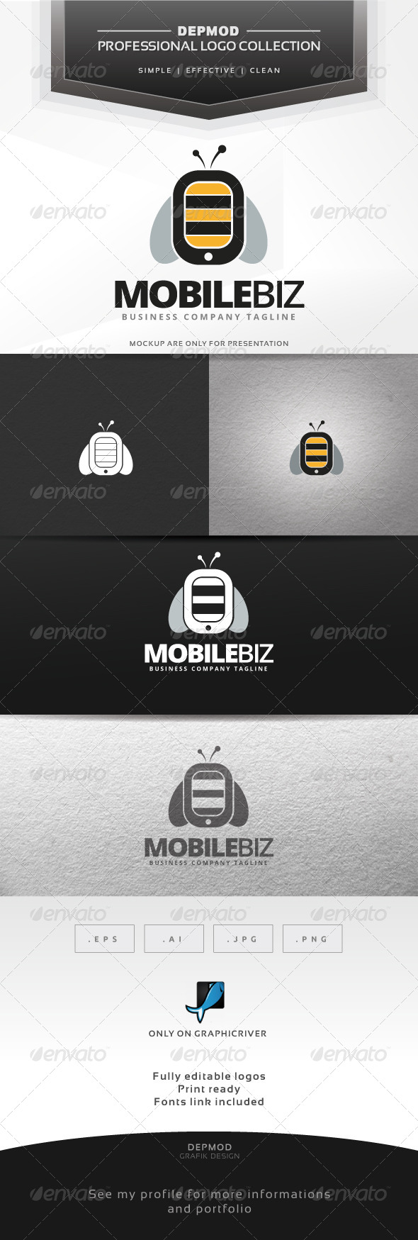 Mobile Biz Logo - Symbols Logo Templates