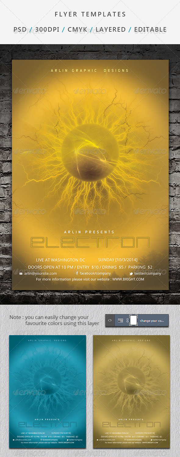 Futuristic Flyer Template - 04 - Clubs & Parties Events