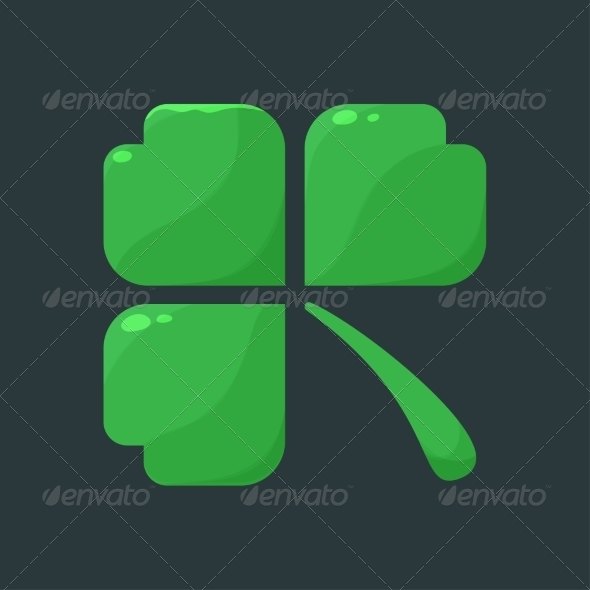 Shamrock Clover Over Dark Background - Miscellaneous Seasons/Holidays