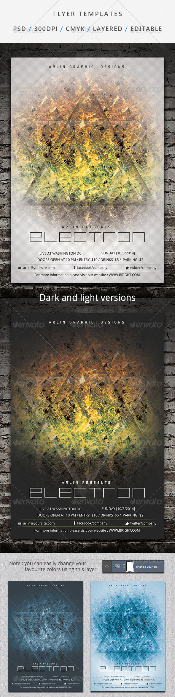 Futuristic Flyer Template - 05 - Clubs & Parties Events