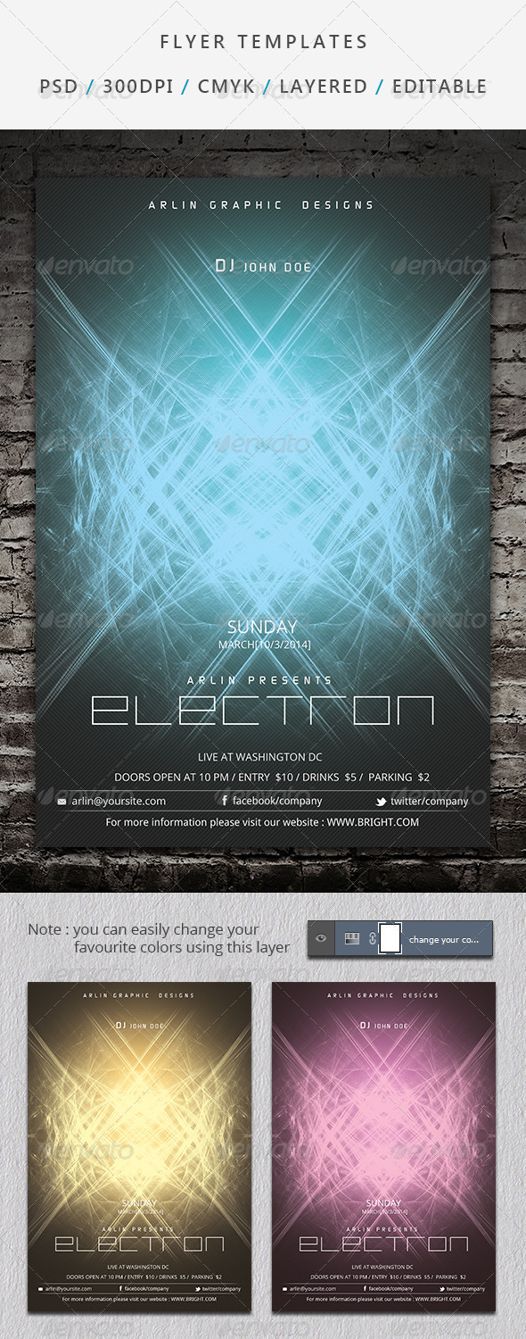 Futuristic Flyer Template - 06 - Clubs & Parties Events