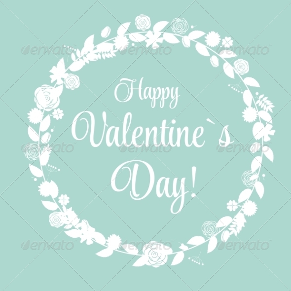 Vector St Valentine Day's Greeting Card in Retro - Valentines Seasons/Holidays