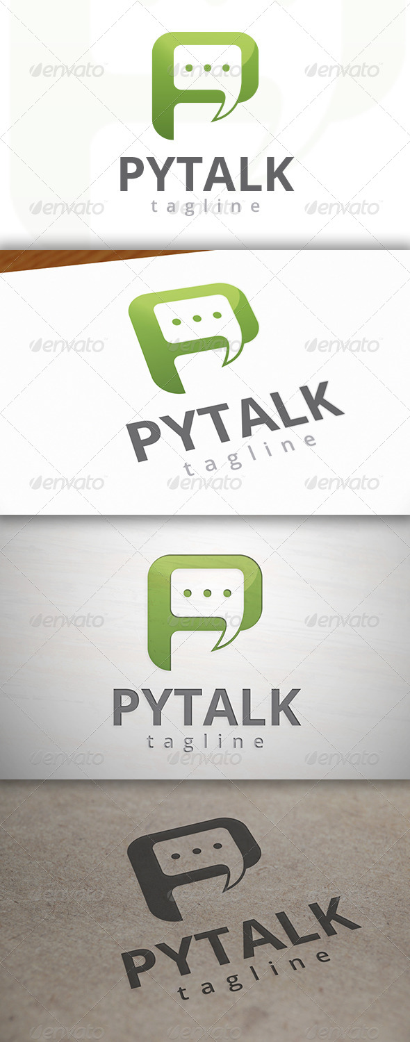 Talk P Logo - Letters Logo Templates