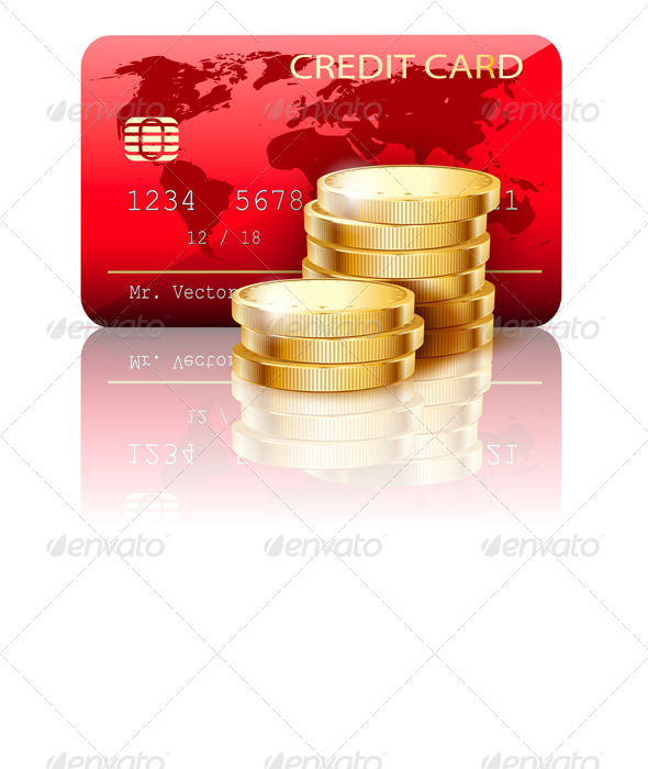 Credit Card and Coins - Business Conceptual