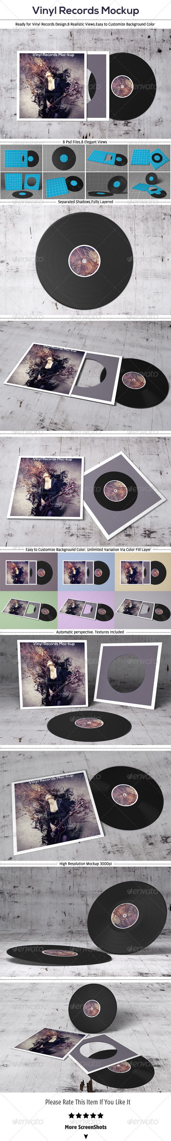 Vinyl Records Mockup - Miscellaneous Print