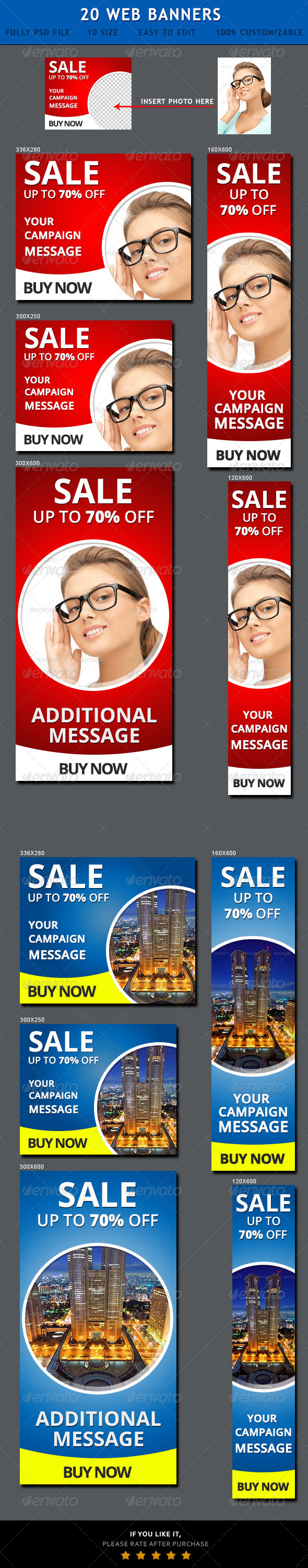 Sales Website Banner Ads - Banners & Ads Web Elements