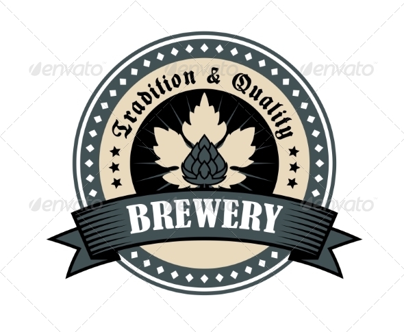 Brewery Icon for Tradition and Quality - Decorative Symbols Decorative