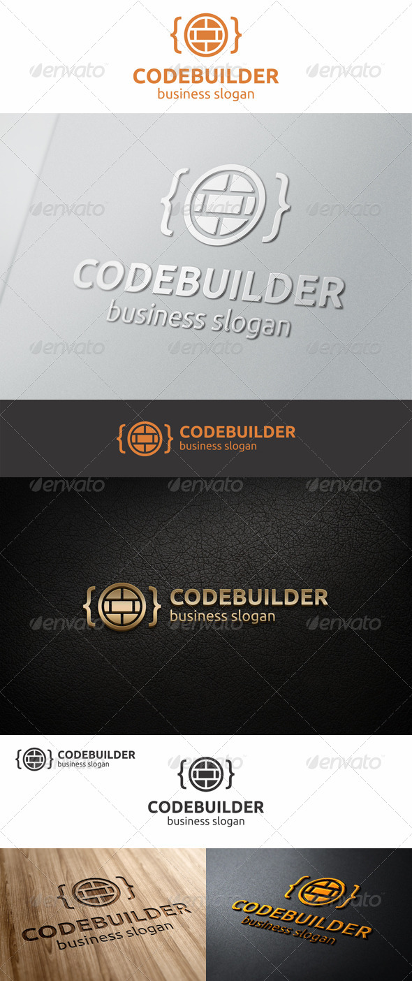 Code Builder Logo - Symbols Logo Templates