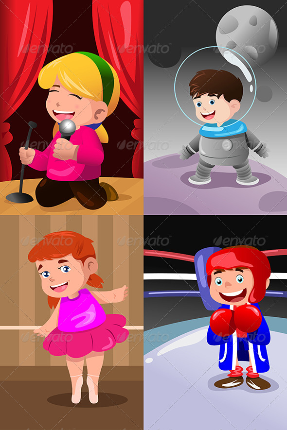 Children Dressing Up As Professionals - People Characters