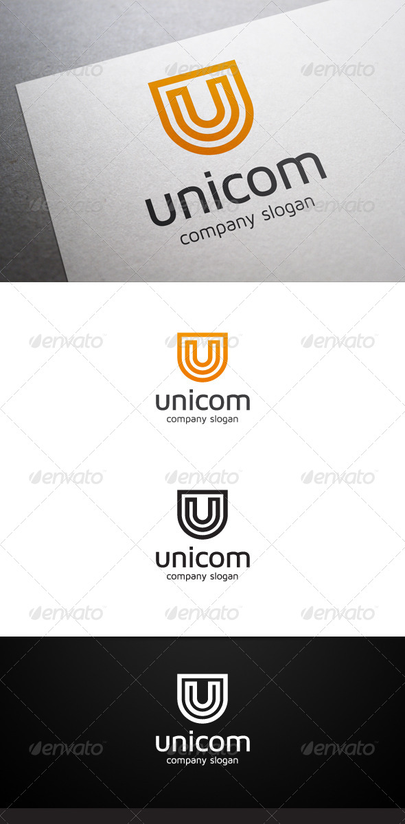 Unicom U Letter Logo - Letters Logo Templates