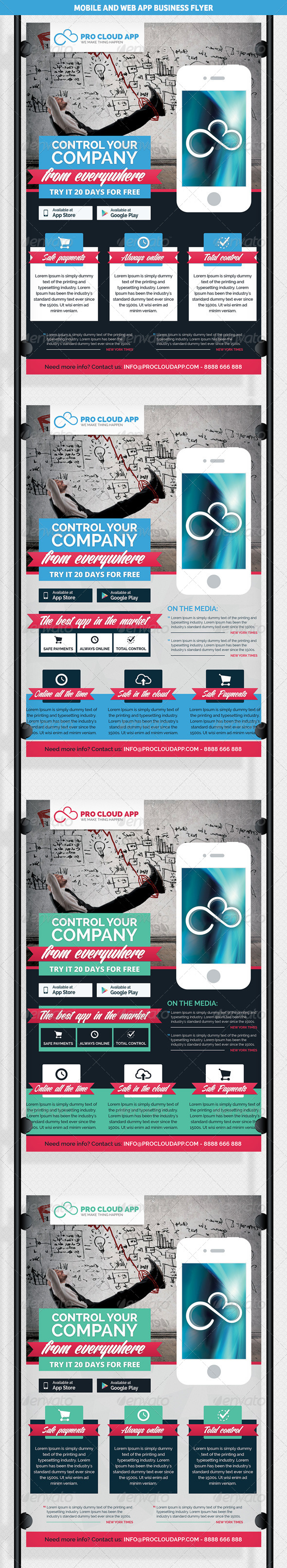 Mobile & Web App Business Flyer - Commerce Flyers