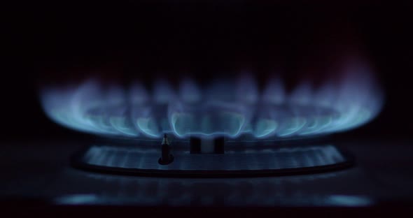 Ignition Of Gas On The Gas Stove