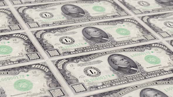 One Thousand US Dollar Bill United States Infinite Loop 4K Resolution alt