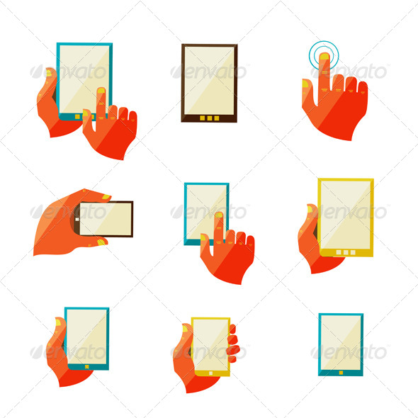 Mobile Communication Flat Icons - Communications Technology