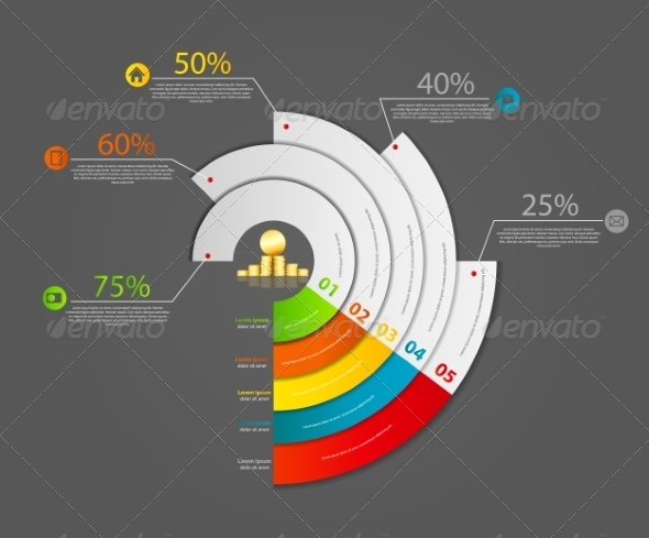 Infographic Business Template - Web Technology
