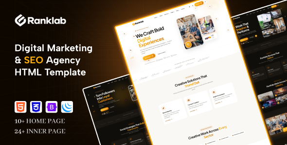 Ranklab – Digital Marketing Agency HTML5 Template