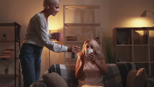 Family Care Enjoying Evening Pleasant Atmosphere alt