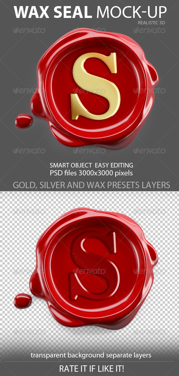 Download Wax Seal mockup by L5Design | GraphicRiver