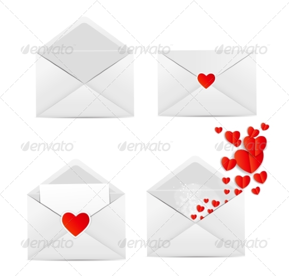 White Envelope Icon Vector Illustration - Web Technology