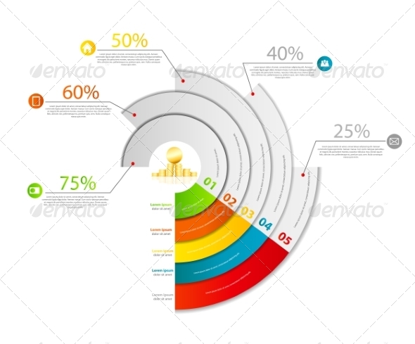 Infographic Business Template - Web Technology