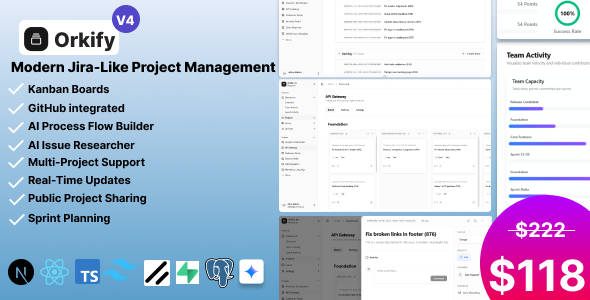 Orkify – AI Modern Project Management SaaS | Jira-Like App with Kanban, Sprints & Supabase (Next.js)