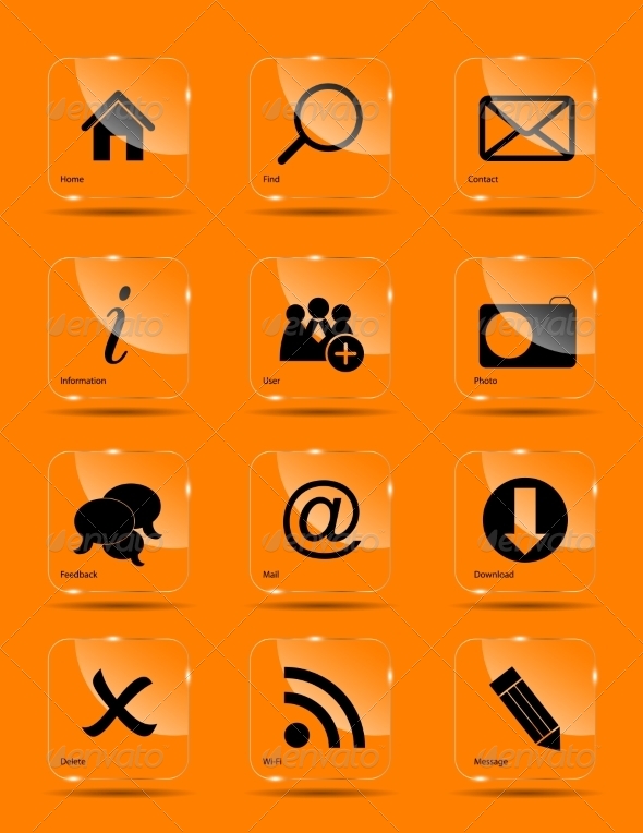 Vector Icon Set for Web. - Web Technology