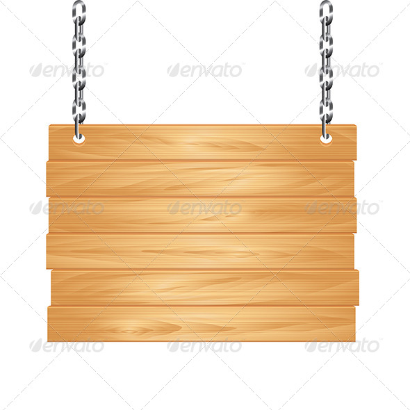 Wooden Sign - Services Commercial / Shopping