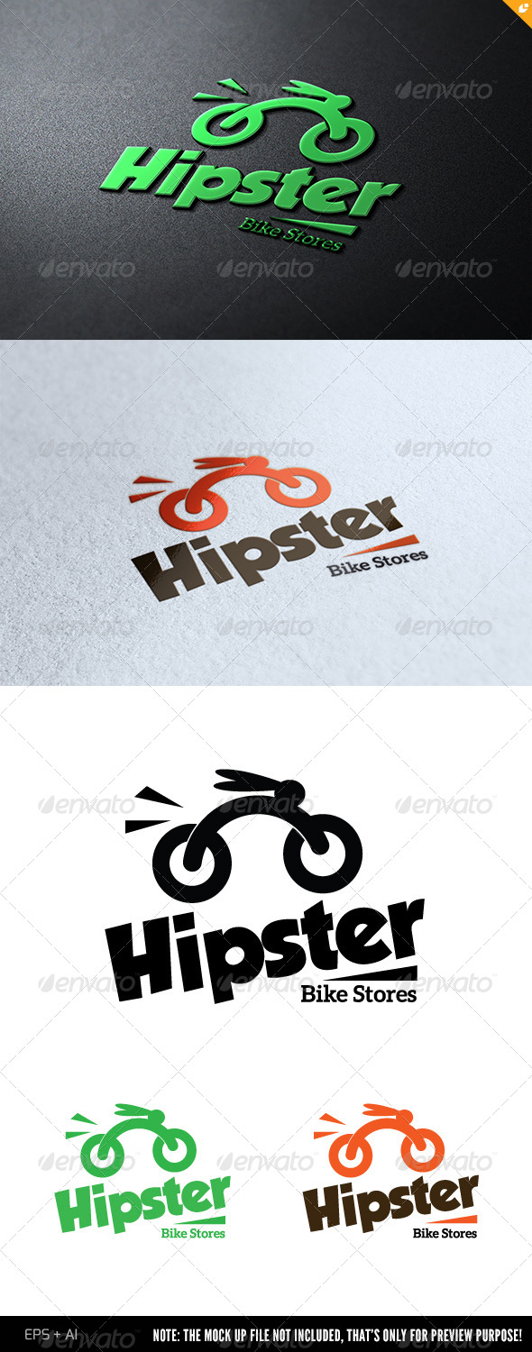 Hipster Bike Stores - Animals Logo Templates