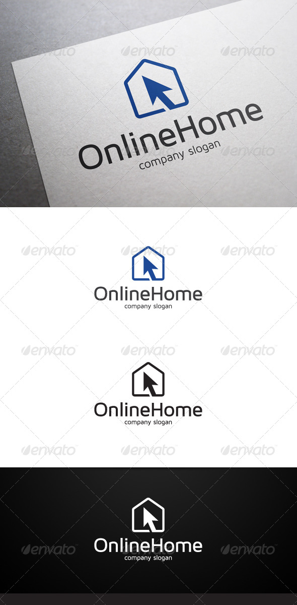 Online Home Logo - Buildings Logo Templates