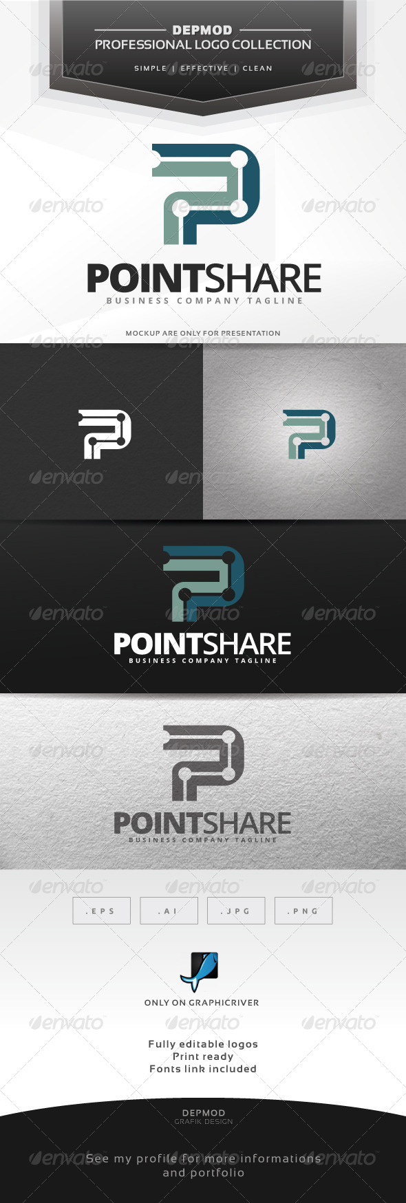 Point Share Logo - Letters Logo Templates