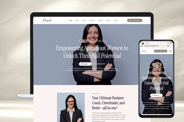 Hannah – Female Coach & Consultant Elementor Template
