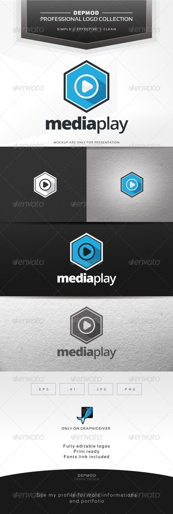 Media Play V.02 Logo - Symbols Logo Templates