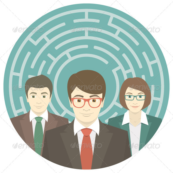 Team in Labyrinth - Concepts Business