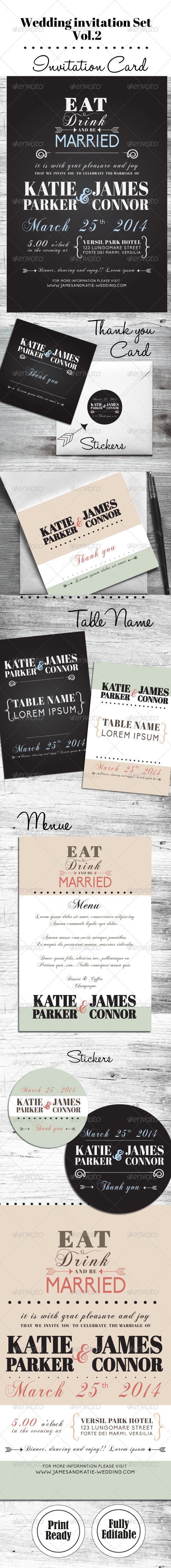 Wedding Invitation Set Vol. 02 - Weddings Cards & Invites