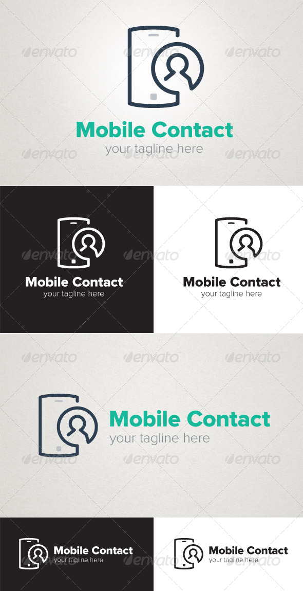 Mobile Contact - Objects Logo Templates