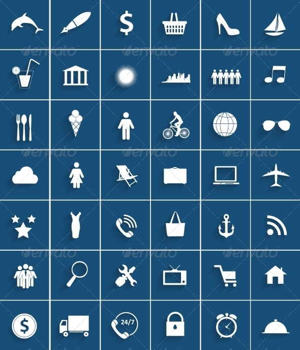Set of Flat Icons - Web Technology