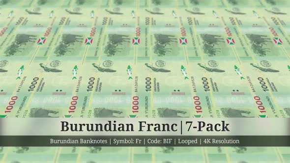Burundian Franc | Burundi Currency - 7 Pack | 4K Resolution | Looped alt