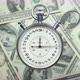 Countdown 30 Seconds Against The Background Of Rotating American Dollar Bills 1. - VideoHive Item for Sale