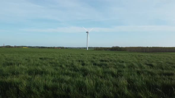 Aerial Photography From a Drone Wind Farm Clean Energy alt