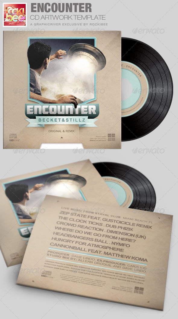 Encounter CD Artwork Template - CD & DVD Artwork Print Templates
