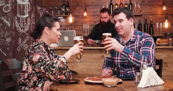 Eating Pizza and Drinking Beer alt