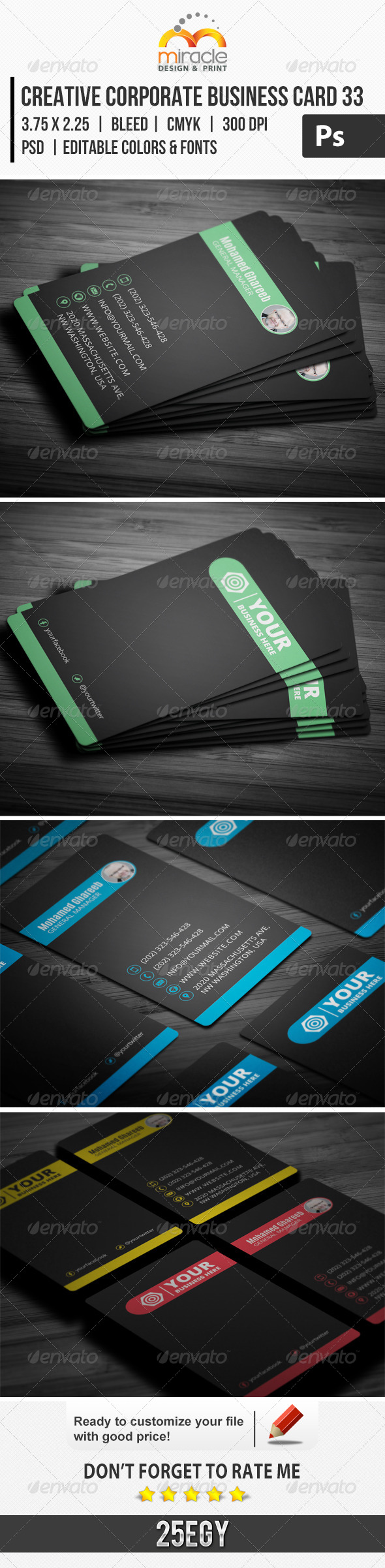 Creative Corporate Business Card 33 - Corporate Business Cards