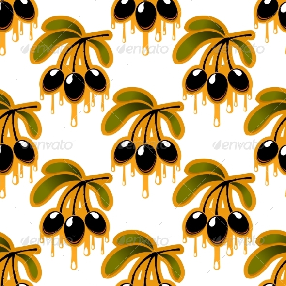 Olive Seamless Pattern - Patterns Decorative
