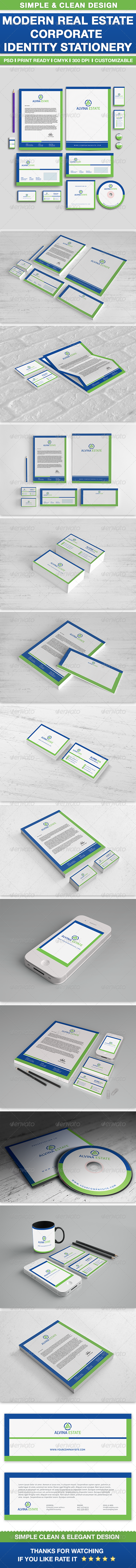 Real Estate Corporate Identity Set - Stationery Print Templates