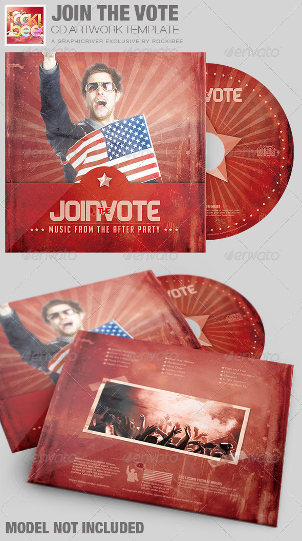 Join the Vote CD Artwork Template - CD & DVD Artwork Print Templates