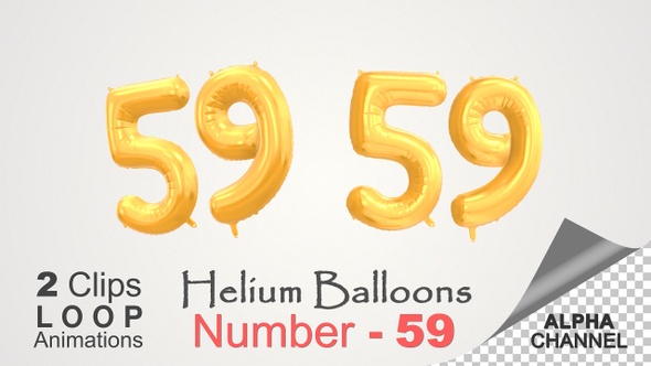 Celebration Helium Balloons With Number – 59