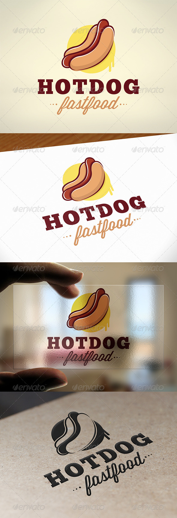 Hot Dog Logo Template - Food Logo Templates