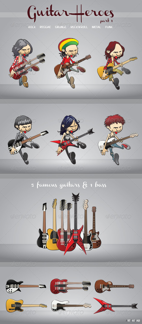 Guitar Heroes - People Characters